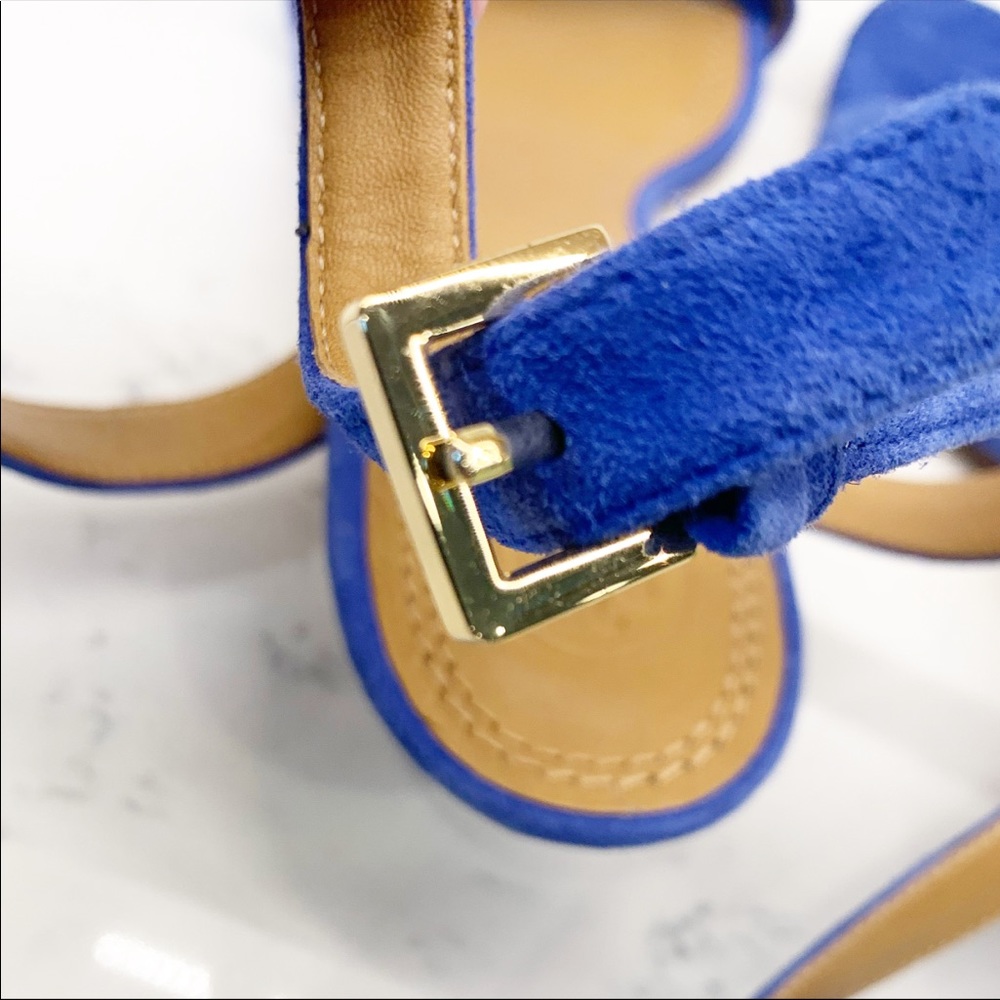 Tory Burch Blue Suede Kitten Heels - Picture 10 of 11